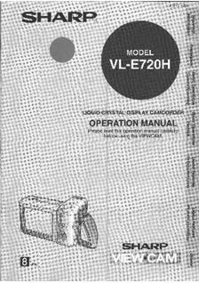 Sharp VL E 720 H manual. Camera Instructions.